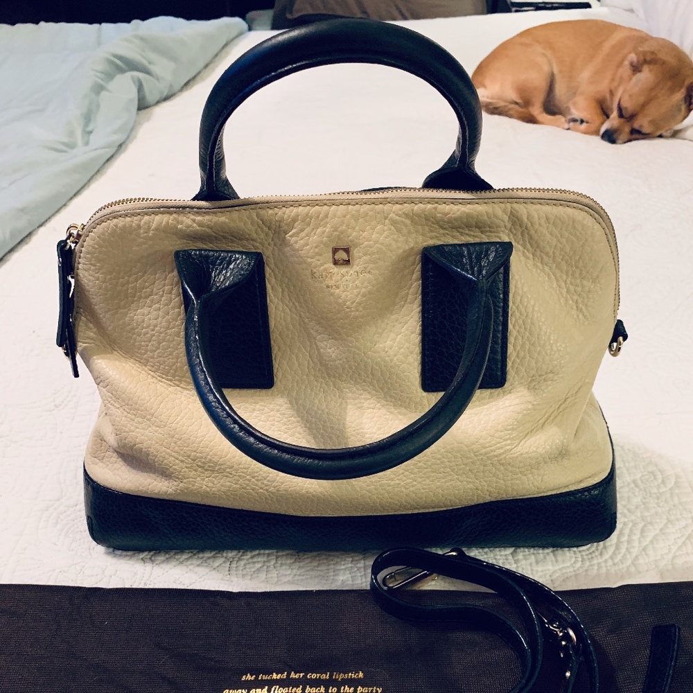 Kate Spade Black and Winter White Satchel